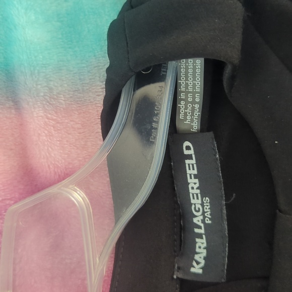 Karl Lagerfeld faux pearl tank Embellished Tie-Accented Knit Top - Picture 6 of 12